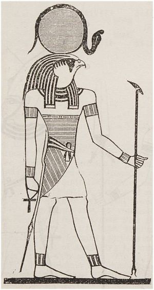 Y dijo Dios - Página 2 300px-Ra_%28in_Illustrated_List_of_the_principal_Egyptian_Divinities%29_%281888%29_-_TIMEA